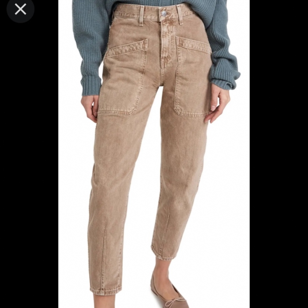 Veronica Beard: Charlie Barrel Jean with Patch Pockets Size 26